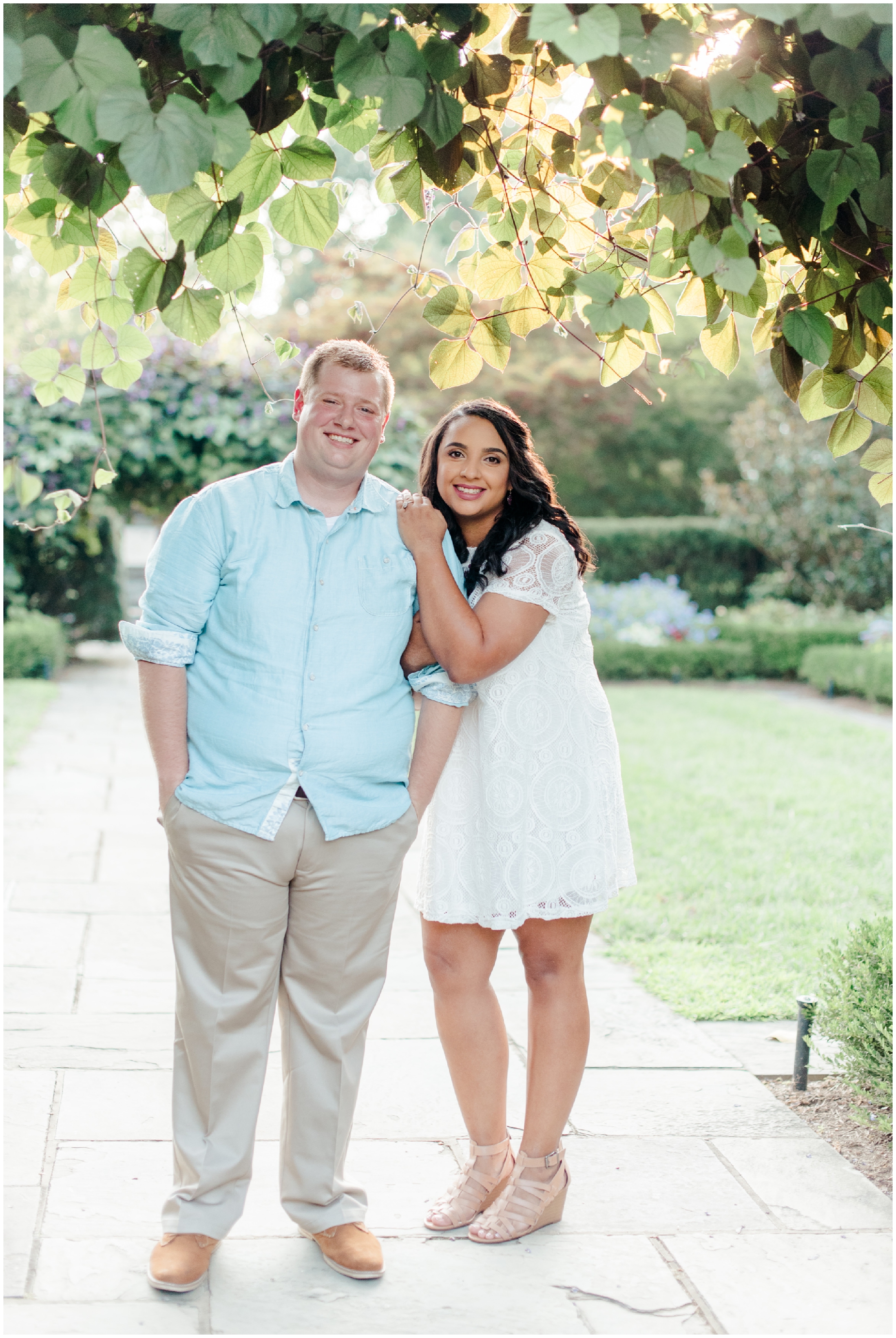 An intimate garden inspired engagement photo by Maryland Photographer Megan Bennett Photography