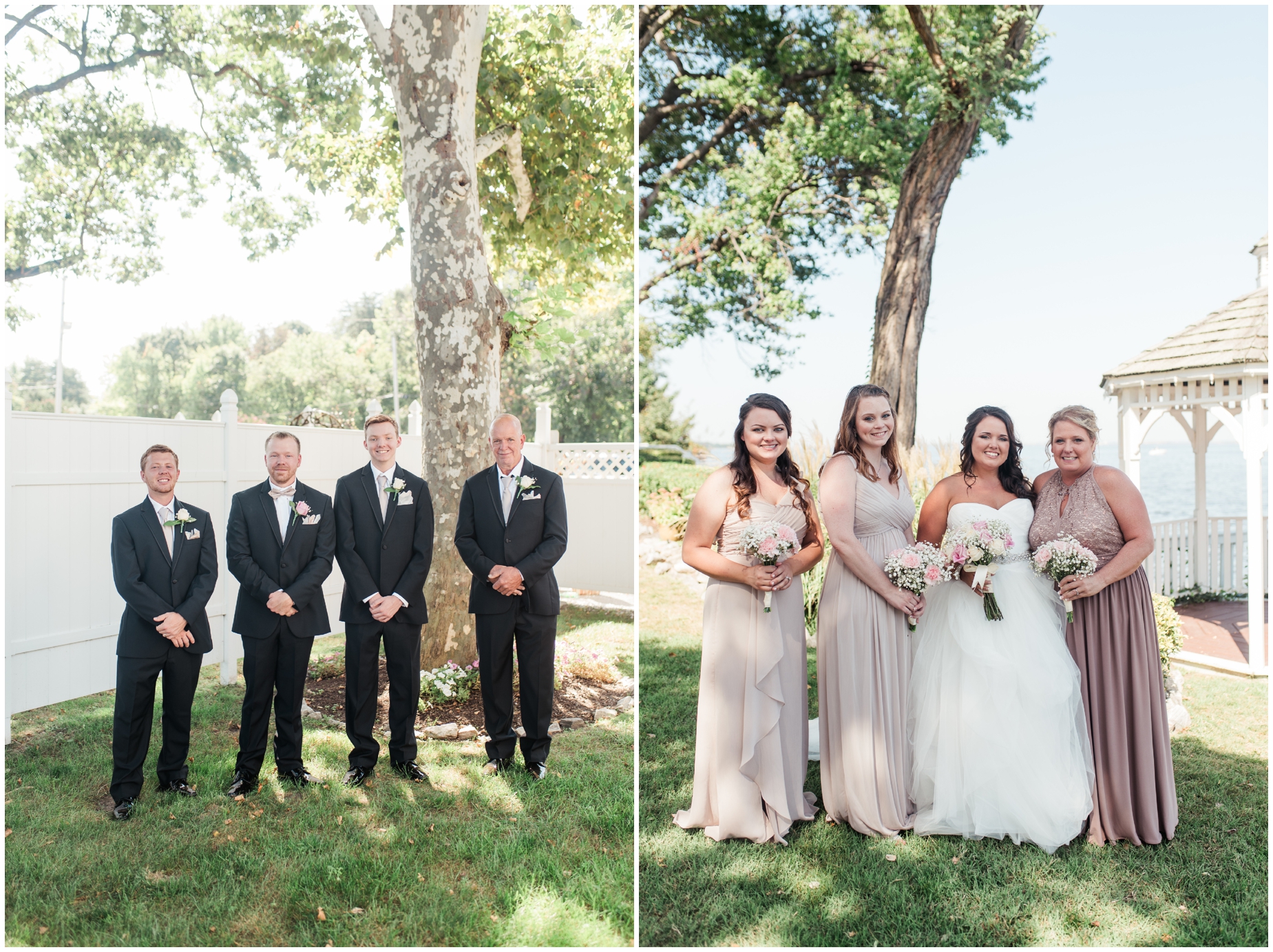 A pink and tan coastal wedding at Celebrations at the Bay by Maryland Wedding Photographer Megan Bennett Photography